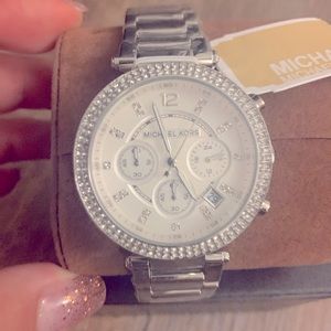 Michale Kors silver women watch.